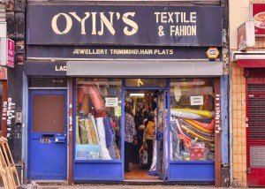 Oyins's huge range of fabrics and haberdashery is very popular